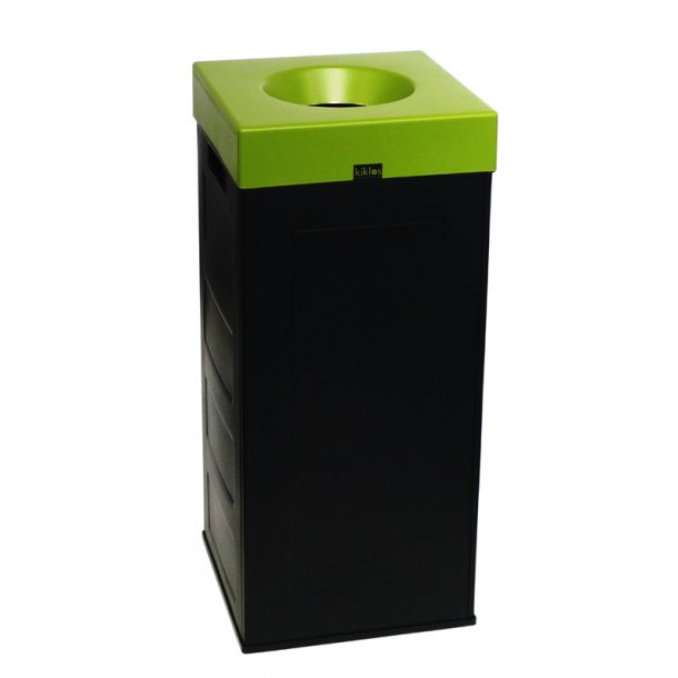 Recycling bin black CUBO RECYCLING 70lt with colored lid-Basil