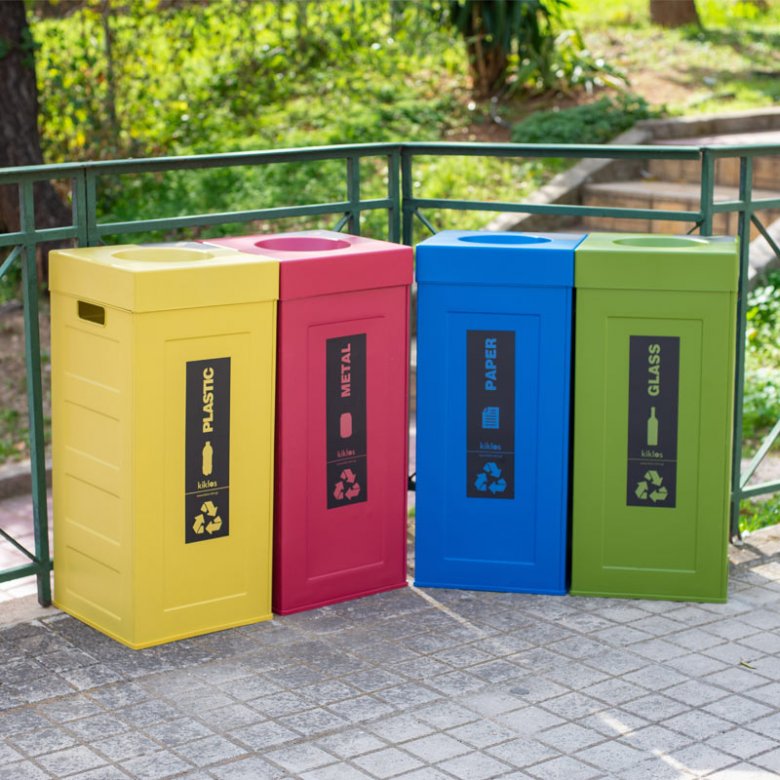 Κάδοι ανακύκλωσης για σχολεία και εταιρείες σε διάφορα χρώματα