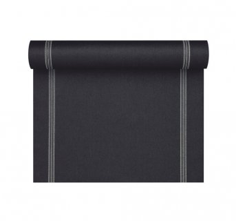 <img src=Runner anti-slip placemat 40x120cm - 6 pcs roll alt=Black runner with two parallel grey lines> 