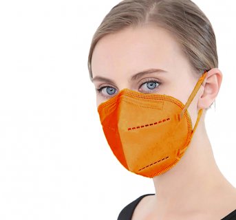 Black Disposable Medical Face Mask FFP2 NR Orange 20 pcs