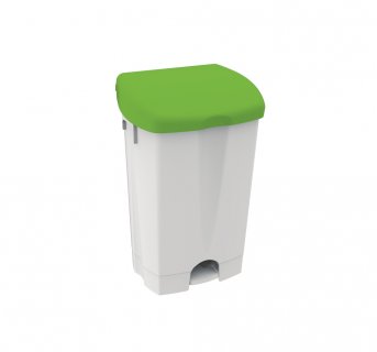 Dustbin with pedal white IPC 50lt