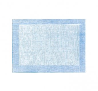 Placemat MAPELOR AIRLAID White/Blue 30x40cm - 400 pcs