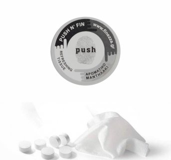 Push n' Fin packed compressed towel - 50 pcs/pack