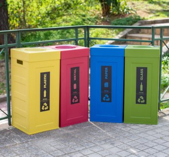 Recycling bin 70lt CUBO RECYCLING full color