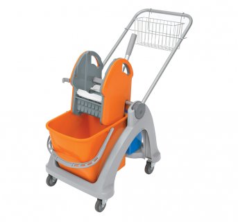 single-prof-trolley-with-metal basket-and-consumables-bucket