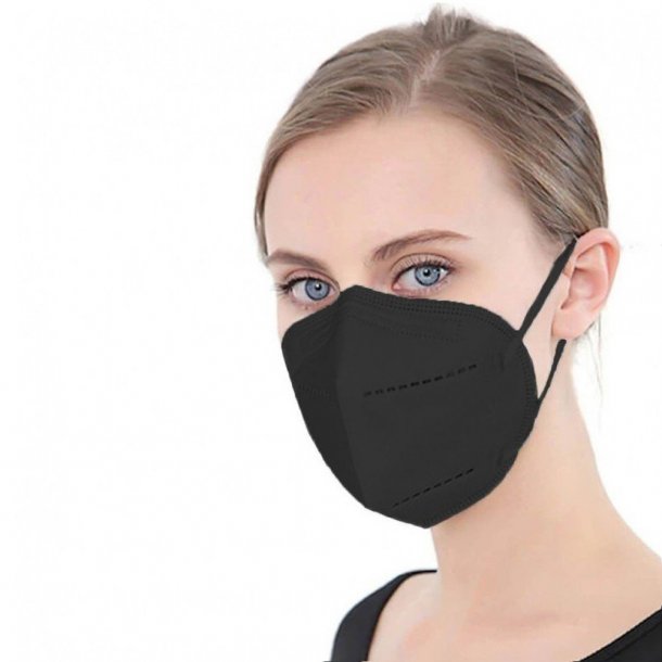 Μάσκα Προστασίας Μιας Χρήσης FFP2 NR Μαύρη 20 τεμ