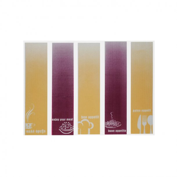 Placemat MATIS disposable Cream/Bordeaux 30x40cm - 1000 pcs