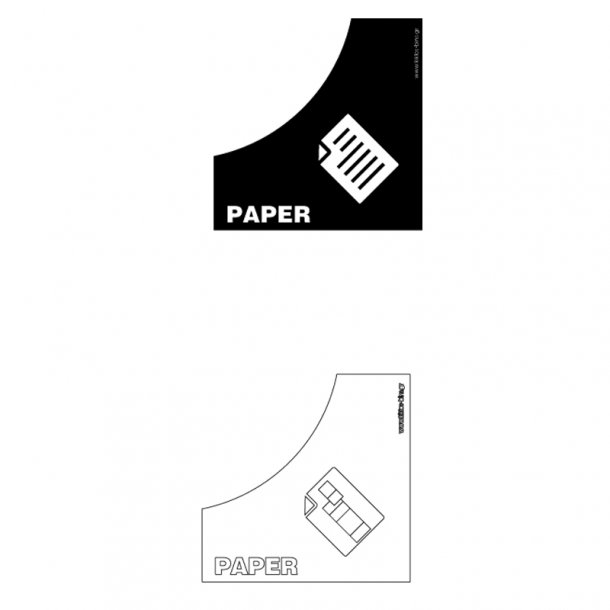 Recycle vinyl sticker PAPER-Black