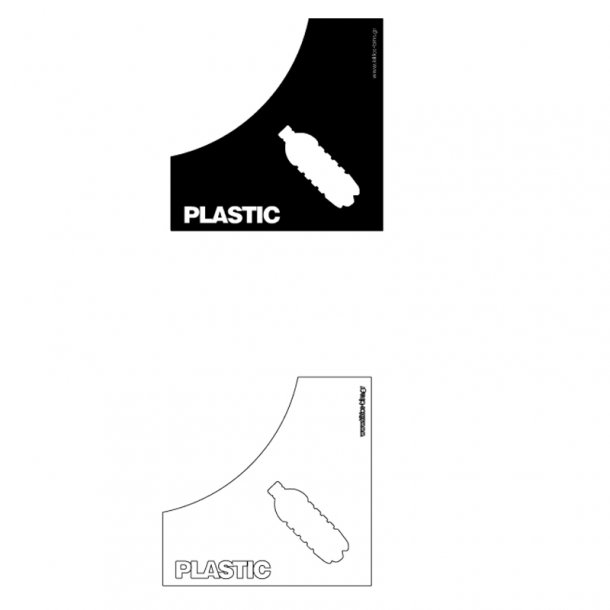 Recycle vinyl sticker PLASTIC-Black