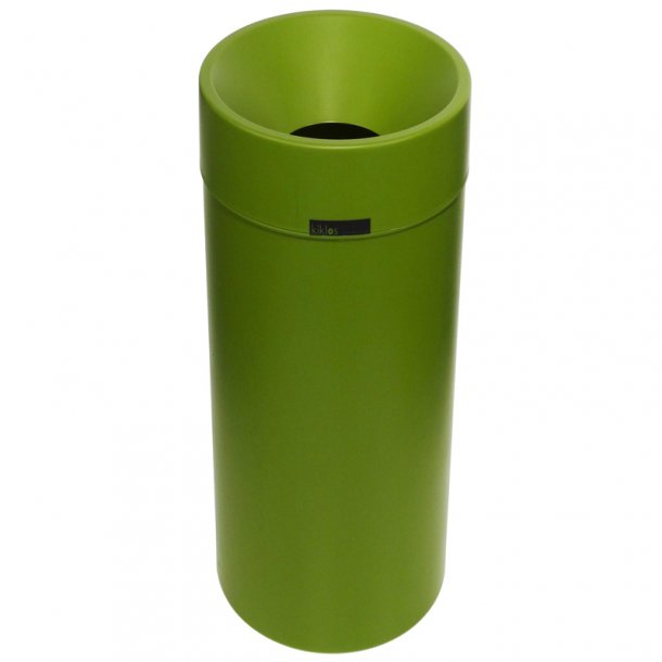 Recycling bin DECO OPEN TOP full color 36lt with opening in the lid. In Basil color.