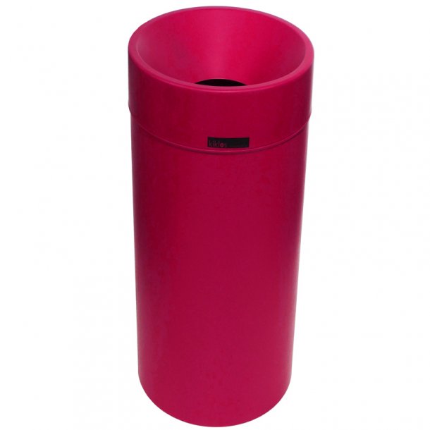 Recycling bin DECO OPEN TOP full color 36lt with opening in the lid. In Cherry color.