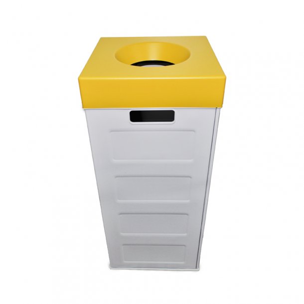 Recycling bin grey beige CUBO RECYCLING 70lt with colored lid-Mango