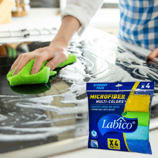 Set microfiber cleaning cloths Eco 40x40cm Labico